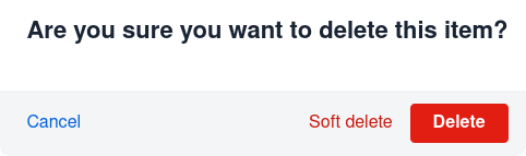Delete dialog