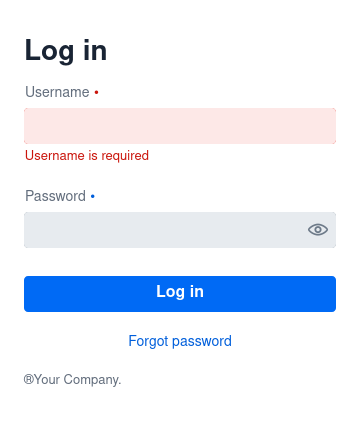 Login window
